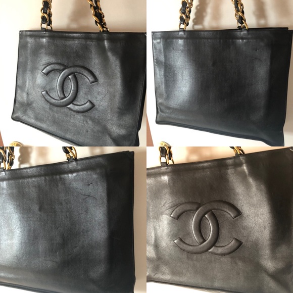 JUMBO HUGE LAMBSKIN CHANEL TOTE - Picture 2 of 8